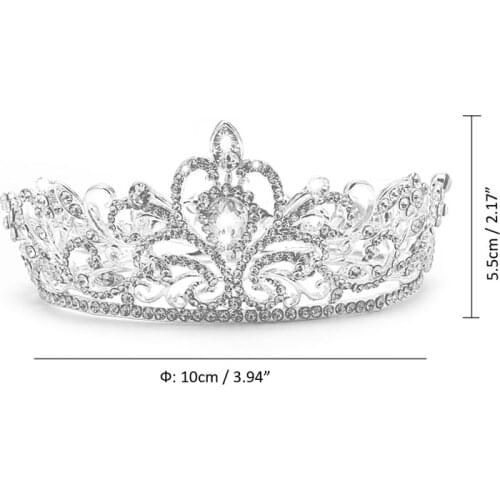 Wedding Bridal Pageant King Crown Tiara Rhinestone Diamante Headpiece Jewelry