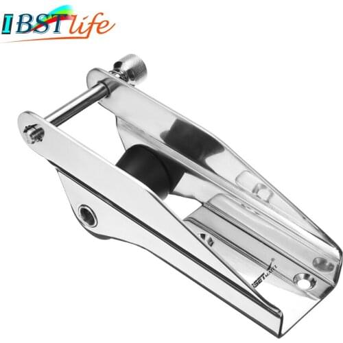 Stainless Steel 316 Heavy Bow Anchor Roller Fixed Anchor Fairlead Marine Boat Docking Nylon Roller Spring Loaded Pin Prevent