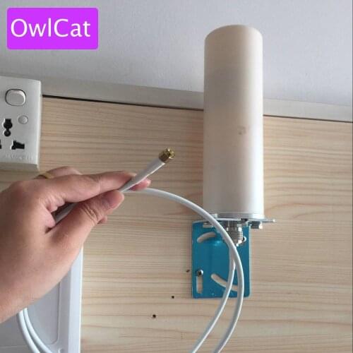 OwlCat LTE 4G Omnidirectional Fiberglass Antenna Waterproof Signal Enhanced Strengthen 4/6DBI External for 4G CCTV SIM Camera