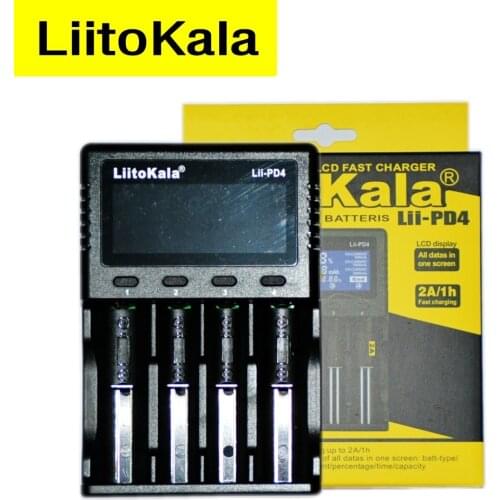 LiitoKala Lii-PD4 battery Charger for 18650 26650 21700 18350 AA AAA 3.7V/3.2V/1.2V/ lithium NiMH battery