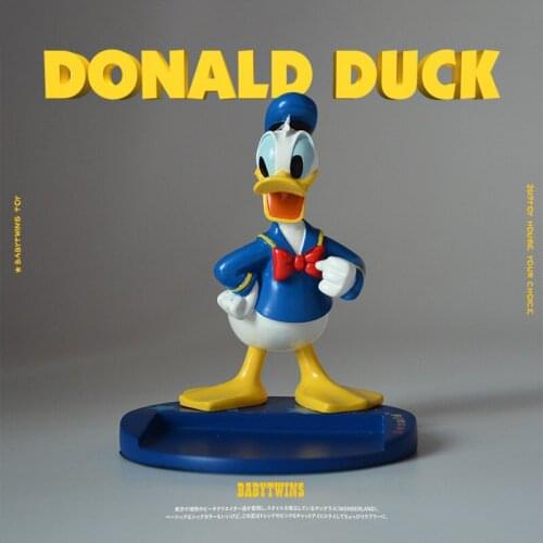 1piece 11cm mickey family toys high quality donald duck collection home decoration gift toys with color box packing