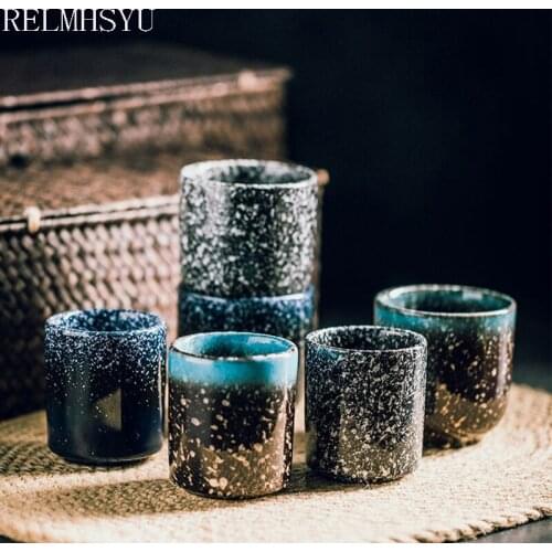 1PC RELMHSYU Japanese Style Ceramic creative Kiln Change Mug OfficeTea Cup Restaurant Sraight Drinking Cup