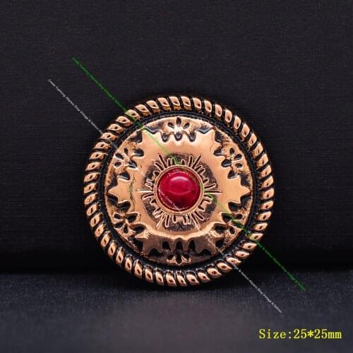 10PC Gold Western belt Leathercraft Bracelet Turquoise concho Saddle Garment Keychain Rope Side CONCHO Sun Flower cloth decor