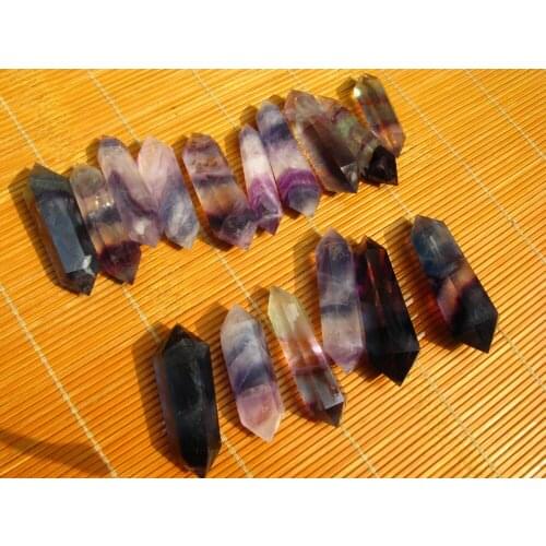 16 very very beautiful Natural fluorite quartz Crystal Point Healing