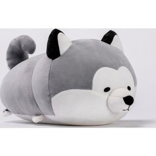 30cm Simulation Creative Q Version Husky Dog Kawaii Cartoon Soft Pillow Stuffed Plush Doll Decor for Kids Children Birthday Gift