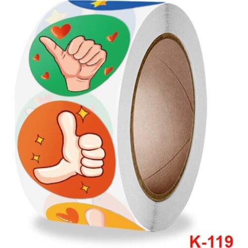 500pcs/roll Reward Sticker For Kids Cute Thumbs Up Pattern 4 Style Designs Child Sticker School Teacher Supplies