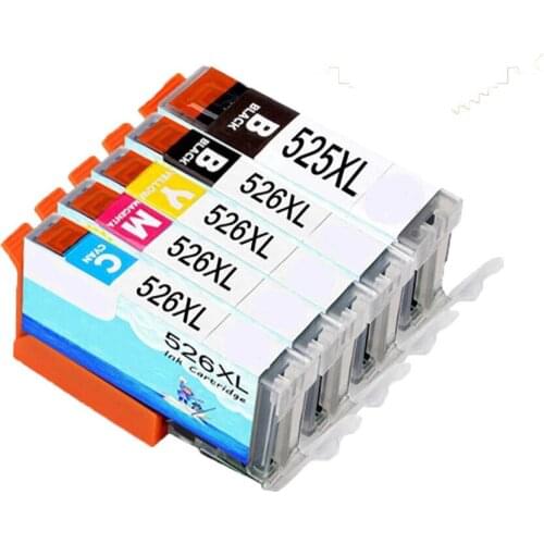5PK PGI-525/CLI-526 Compatible lnk Cartridges For Canon MG6150 MG6250 MG5350 iX6550 MG5250 iP4850 iP4950 MG8150 MG8250 Printers
