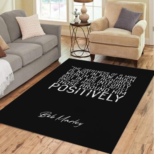 Bob Marley Quote 9 Carprt Rug for Living Room Bedroom Decoration Home Non-slip Rugs Floor Mat Dropshipping