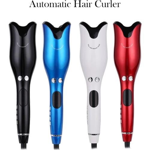 LCD Automatic Hair Curler Adjustable Temperature IR Heating Portable Multifunctional Liquid Crystal Hair Curler (EU)