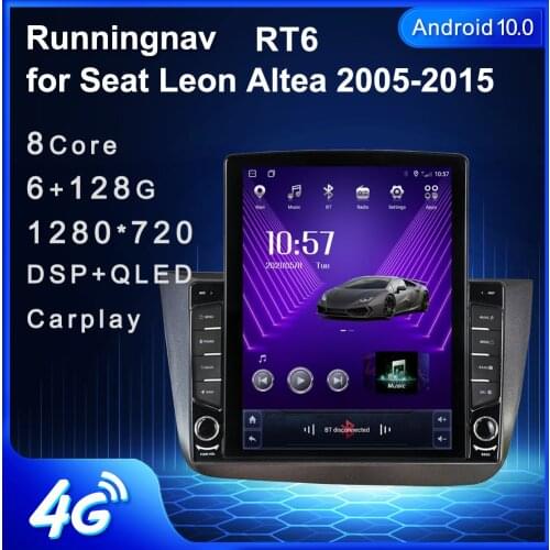 9.7" Android 10.1 For Seat Leon 2005-2015 Tesla Type Car Radio Multimedia Video Player Navigation GPS RDS