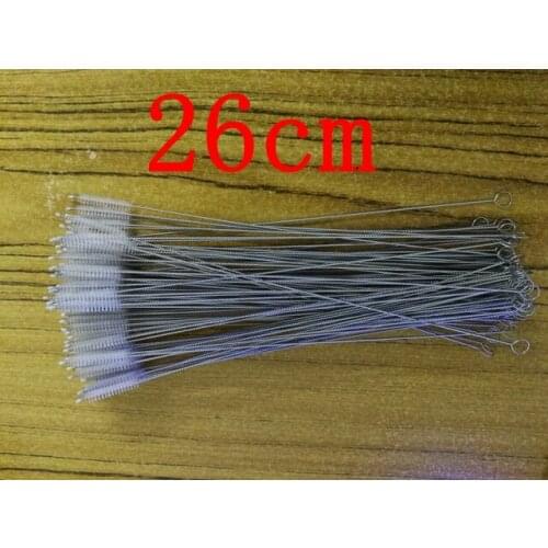 DHL Fedex Free Shipping 26cm x0.6cm Stainless steel straw cleaning brush pipe cleaner baby straw brush cleaner
