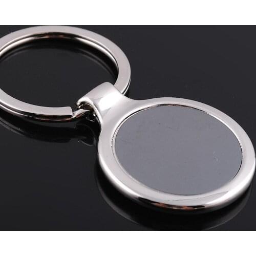 FREE SHIPPING by FEDEX 100pcs/lot Wholesale Round Metal Keychain for Advertising Blank Metal Key Chain Metal Keyring