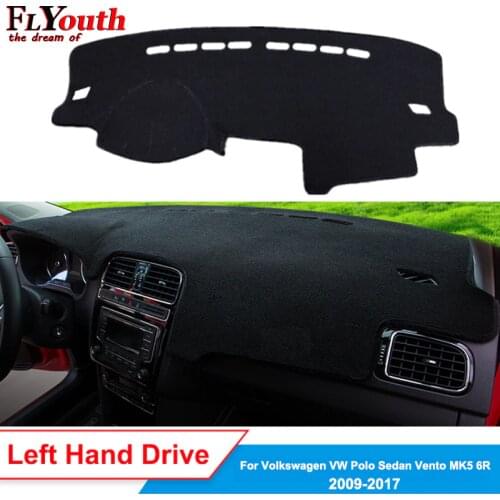 Car Dashboard Cover For Volkswagen Polo Sedan Vento MK5 6R 2009 - 2017 Dash Mat Dash Board Pad Carpet Dashmat Anti-UV Non-slip