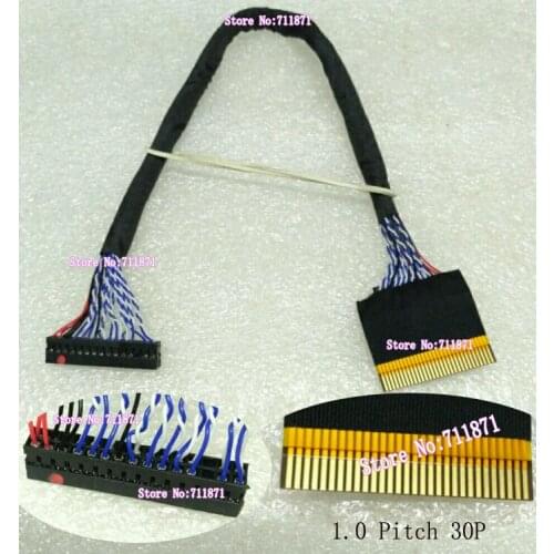 Double Eight 2ch 8bit 30P FPC FFC to LVDS LCD Screen Cable 30P flexible flat cable LVDS LCD Screen Line 30P FFC FPC LVDS Cable
