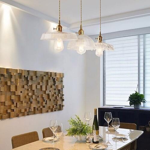 Creative E27 Bulb Clear Glass hanging lamp Pendant Lights bathroom