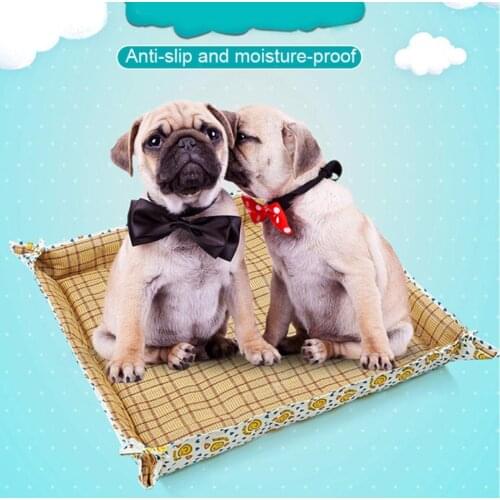New Summer Dog Pet Mat Bed Waterproof Oxford Cool Bamboo Cat Puppy House Pad For Dogs Kitten Pets Sleeping Mat Product