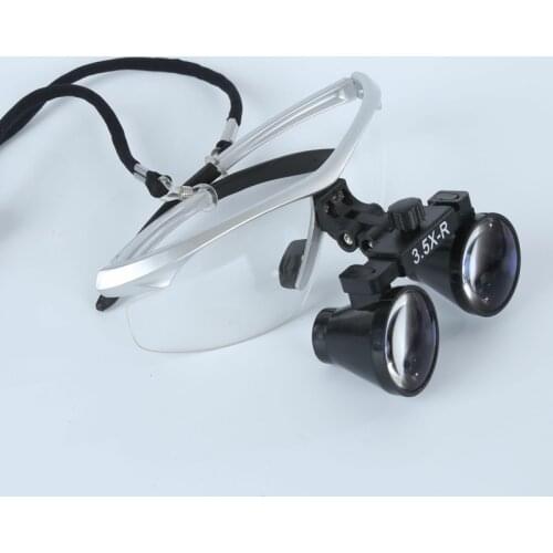 Medical Loupes 2.5/3.5X Binocular Magnifier+3WLED Headlight Surgical Dental Headlamp Illuminator