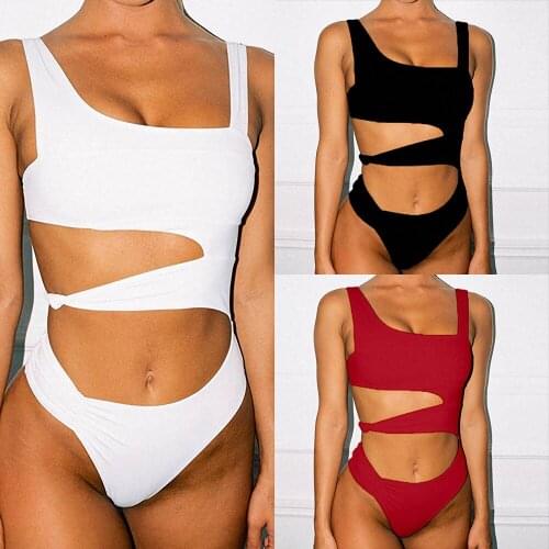 MOONBIFFY Red One-piece Swimwear