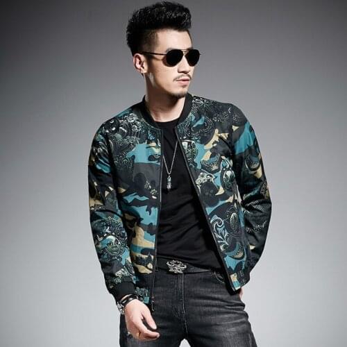 Green Print Men Campera De Hombre Jaqueta Masculina Motoqueiro Vintage Windbreaker Jackets Mens Autumn Jacket 5xl