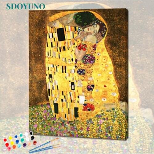 Couple Painting By Numbers Pictures Klim On Canvas With Frame Kits For Adults Drawing Coloring Paint By Number Home Decoration
