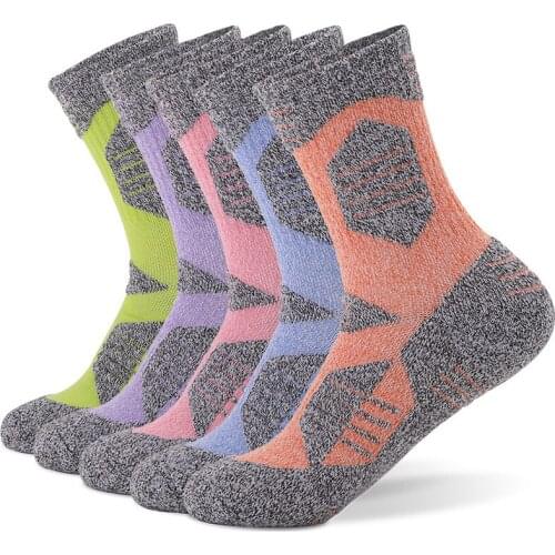 New High Quality Cotton Women Running Socks Thicker Breathable Warm Wicking Sweat Climbing Hiking Outdoor Sports Socks