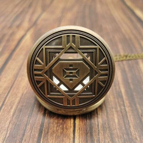 New Design Unique Pocket Watch Quartz Necklace Pendant Pocket & Fob Watches mens Chain Men Women Clock Unisex Gift