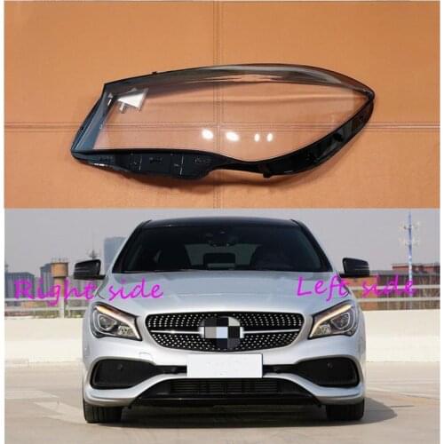 Car Headlight Lens For Mercedes-Benz W117 CLA 2017 2018 2019 Headlamp Cover Car Replacement Front Auto Shell Cover