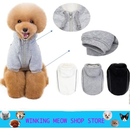 Dog Clothes Winter Warm Pet Dog Jacket Coat Puppy Chihuahua Clothing Hoodies For Small Medium Dogs Poodle Pomeranian S-XXL