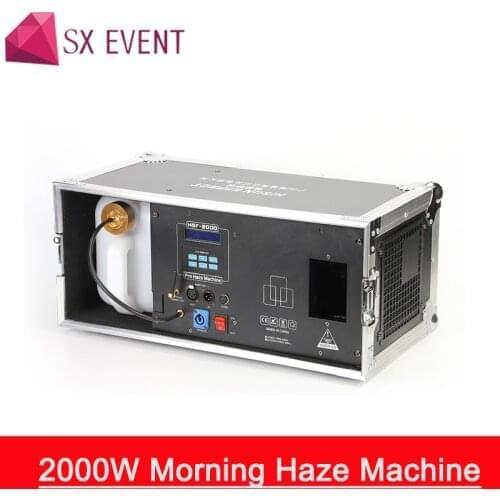 High Output 2000w Pro Morning Haze Machine Fog Machine DMX512 Hazer Machine With Flycase For Party Stage Effect Equipment