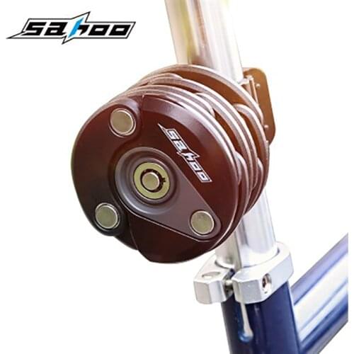 SAHOO Bike Hamburg-Lock Anti Theft Chain Lock Foldable Mini Cycling Folding Lock Security Steel Cycling Bicycle Lock With Key