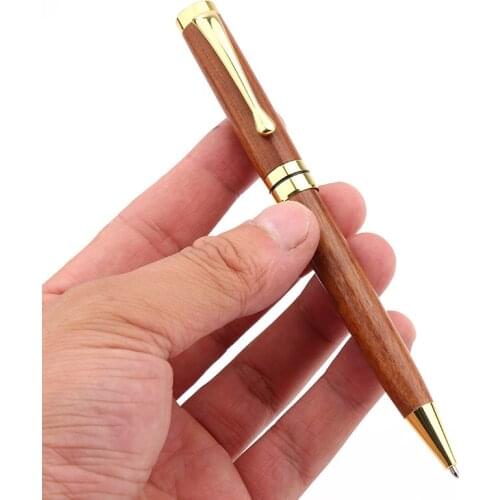 Luxury vintage Wood Body ballpoint pen ball pens ball roller pen metal cap Stationery School supplies Canetas escolar