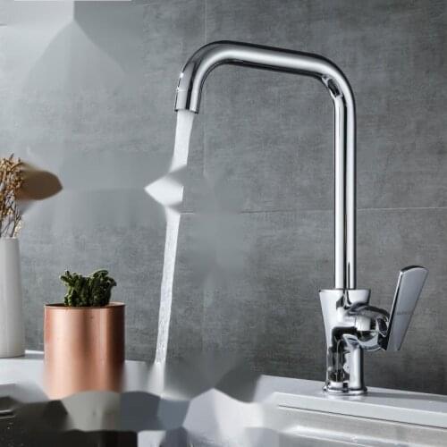 Kitchen Faucet Single Hole Sink Outlet Kitchen Sink Faucet Faucet Flow Sprinkler Chrome/Black Faucet