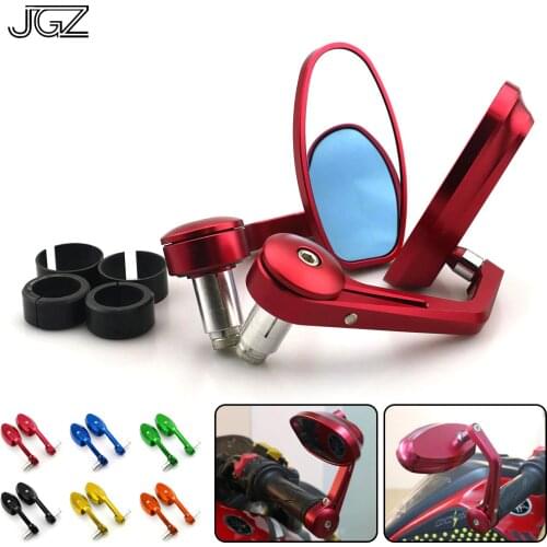 22mm Universal Motorcycle CNC Aluminum Oval Side Handlebar Bar End Rear View Mirrors for Kawasaki Yamaha KTM Honda Accessories