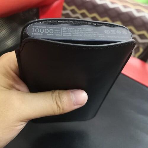 Black PU leather for 10000mAh Xiaomi Mi Power Bank 3 2 2s 2i pro 10000 Battery Portable Charger Protective Case Cover Bag Pouch