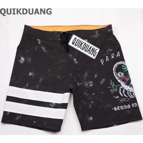 Waterproof Surf Pants Male Bermuda Stretch Beach Shorts Quick-Dry Swim Board Shorts Spandex Casual Shorts E541