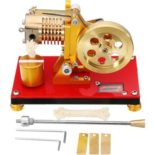 Suction Fire Type Stirling Engine Edition Pure Copper Air Cylinder Heat Energy Engine Model Physics Science Experiment Toy