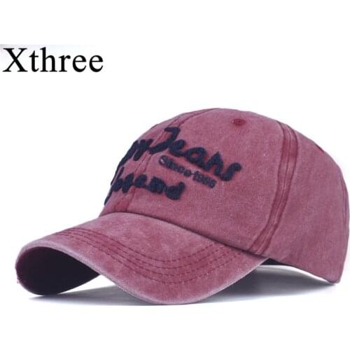 Xthree mens Baseball Cap Snapback Hats For women Hip hop Gorras Embroidered Vintage Hat Caps Casquette Bone Brand cap Retro