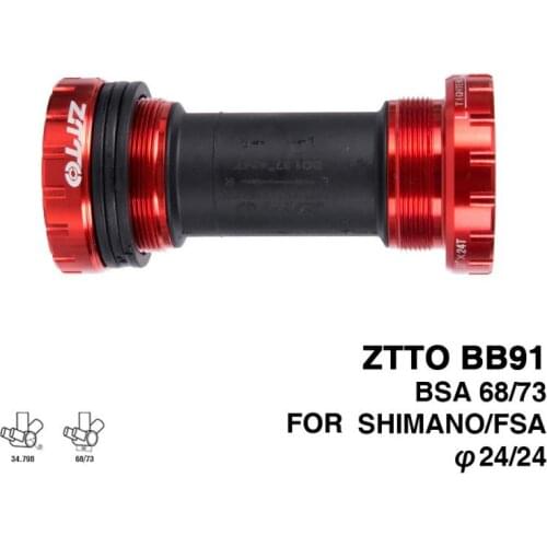 ZTTO BB91 External Bearing Bottom Brackets For Bicycle BSA68 68/73 Thread For Parts Prowheel 24mm Crankset Waterproof CNC MTB