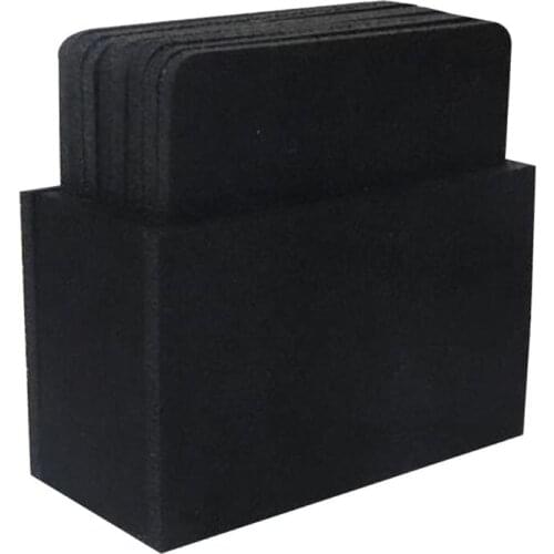 X7AB 10Pcs Felt Drink Coaster Set with Holder Modern Decorative Coasters