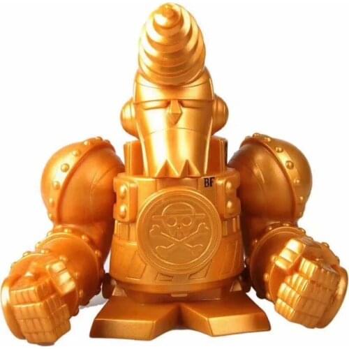 15cm Japanese anime figure one piece Gold FRANKY piggy bank action figure collectible model toys for boys