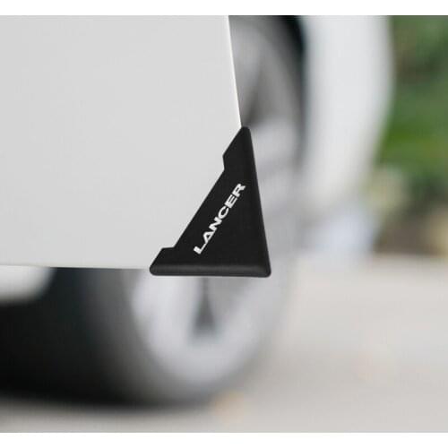 2PCS Silicone Car Door Corner Cover Bumper Anti-Scratch Protector for Mitsubishi Lancer accessories car styling