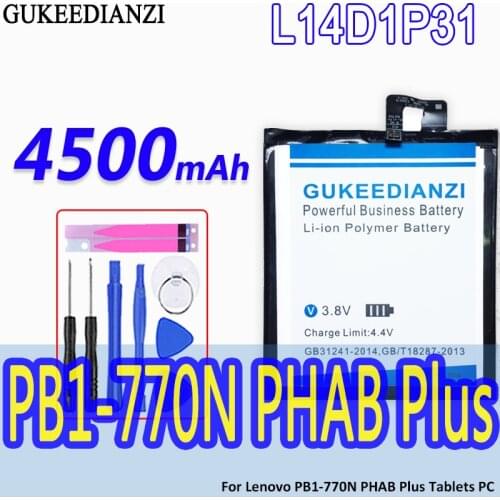 High Capacity GUKEEDIANZI Battery L14D1P31 4500mAh For Lenovo PB1-770N PB1-770M PHAB Plus