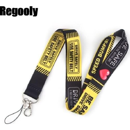 Safe driving Lanyard Keys Phone Holder Funny Neck Strap With Keyring ID Card DIY Animal webbings ribbons Hang Rope Keys DIY Hang