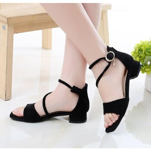 2020New Fashion Children Heel Shoes Girls Wedge Dress Sandals Children Kids Summer Shoes For Big Girls 3 4 5 6 8 9 10 11 12Years