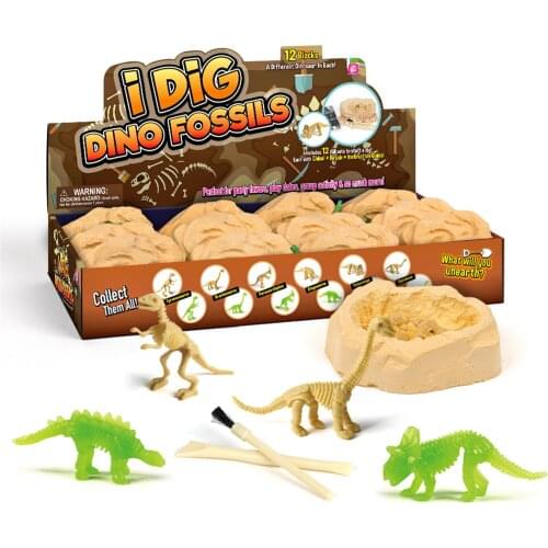 Dinosaur Eggs Dino Egg Digging Kit Luminous Dinosaur Filled Egg DIY Easter Party Favor Science Learning Toys Model Gift