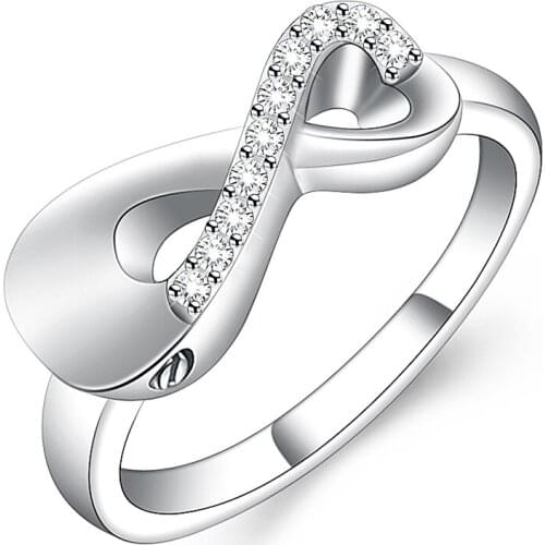 Infinity Mini Ring Hold Loved Ones Ashes Cremation Urn Ring for Women Finger Ring Memorial Jewelry
