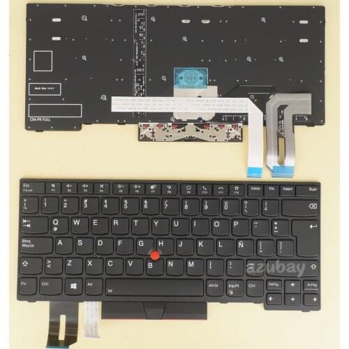 Latin Spanish Keyboard for Lenovo Thinkpad T14 Gen 1, P14s Gen 1, 5N20V44195 5N20V44051 5N20V43907 5N20V43763, Backlit, Black