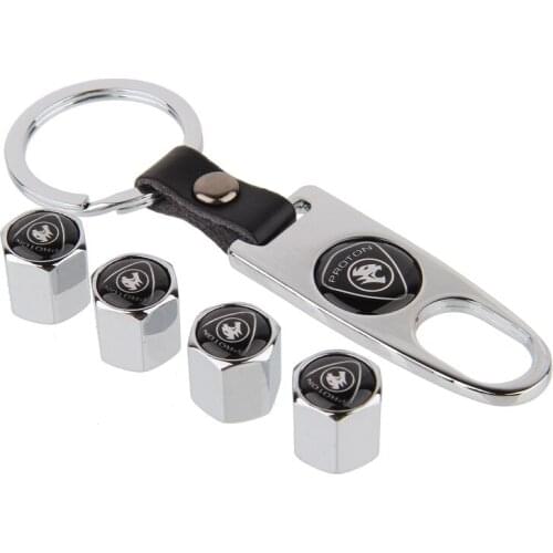 Tire Valve Caps Buckle For Proton Persona Saga Waja Wira Exora Preve Satria Perdana Car Styling Wheel Dust Air Cover Metal Badge