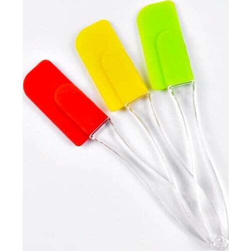 Kitchen Pastry Utensil Silicone Spatula Baking Scraper Cream Butter Spatula Cooking Cake Brushes LX8517