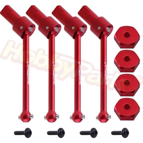 Hobbypark Metal Aluminum Driveshaft Assembly Hex Wheel Hubs,Upgrade Parts for Traxxas 1/18 LaTrax Teton Desert Prerunne